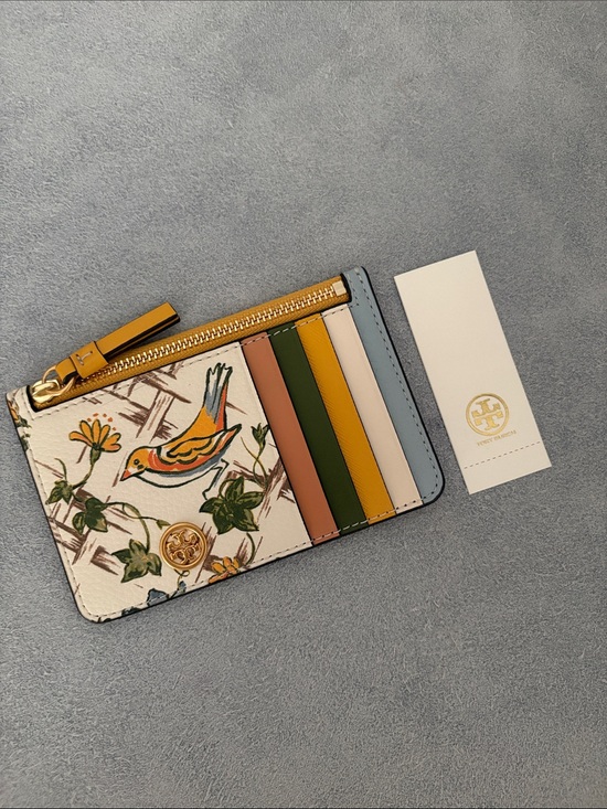Tory Burch Accessories - Tory Burch Walker Printed Top-Zip Card Case